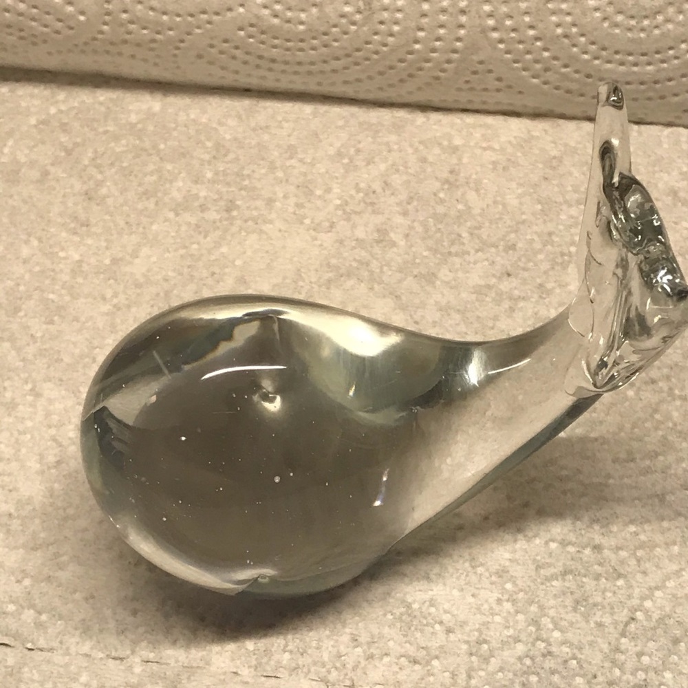 Art glass Whale. Clear glass beautiful!
